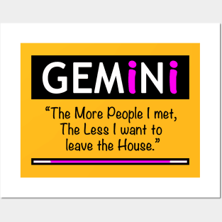 Gemini Quote 2 Posters and Art